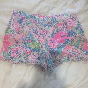 Girls Lilly Pulitzer Cotten Colorful Paisley Print Shorts